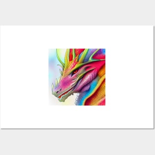 Rainbow Horned Dragon Posters and Art